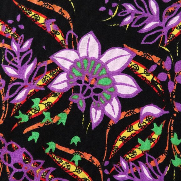 LuLaRoe XS Maxi Dress Black Purple Floral - Picture 2 of 5